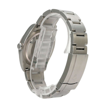 Rolex Oyster Perpetual 36 126000 Tiffany Blau Armband aus Edelstahl von der Seite