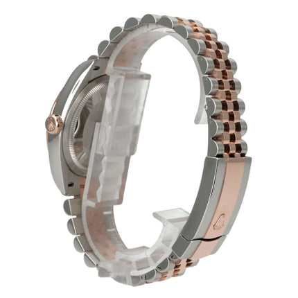 Rolex Datejust 36 126231 Pink Römisch Diamant Jubile-Band Detailansicht des Jubile-Armbands und Gehäuses