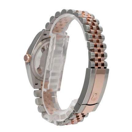 Rolex Datejust 36 126231 Weiß Index Jubile-Band Edelstahl-Oystersteel und Everose-Gold Armband