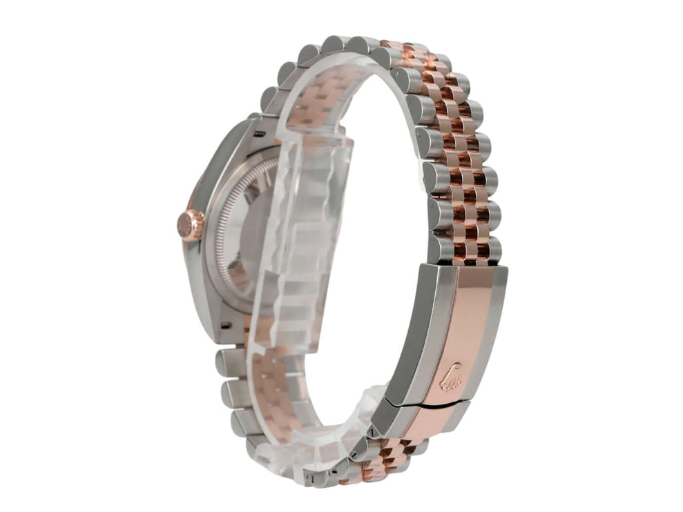 Rolex Datejust 36 126231 Weiß Index Jubile-Band Edelstahl-Oystersteel und Everose-Gold Armband