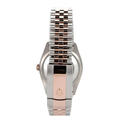 Rolex Datejust 36 Uhr mit Edelstahl- und Everose-Gold-Armband, automatisches Werk, elegantes Design.