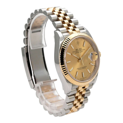 Rolex Datejust 36 126233 Champagner Jubile-Band, Edelstahl-Gelbgold, 36 mm, Automatik, Luxusarmbanduhr