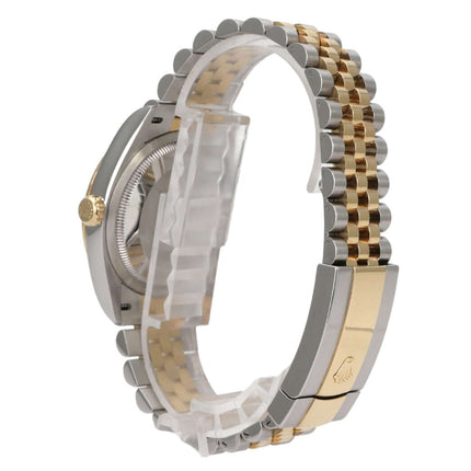 Rolex Datejust 36 126233 Olive R Diamant Jubile-Band, Edelstahl-Gelbgold, Jubilé-Armband, Rückansicht