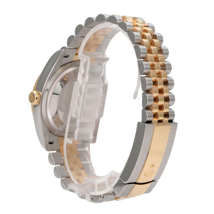 Rolex Datejust 36 Edelstahl Gold 126233 Silber R Diamant Jubile-Band, Seitenansicht