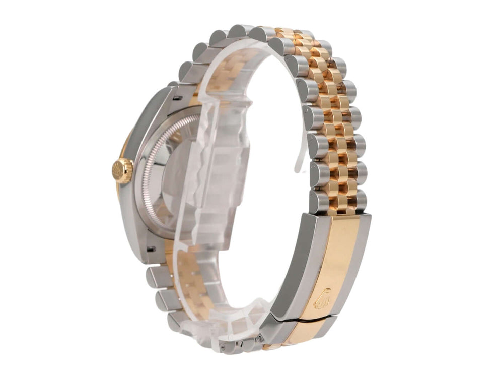 Rolex Datejust 36 Edelstahl Gold 126233 Silber R Diamant Jubile-Band, Seitenansicht