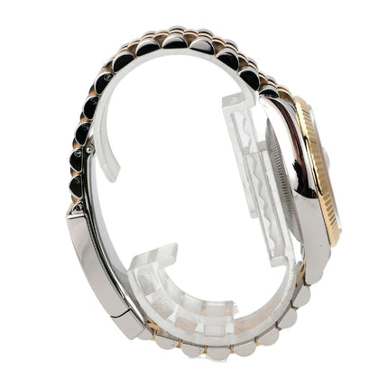 Rolex Datejust 36 Edelstahl Gold 126233 Silber R Diamant Jubile-Band seitliche Ansicht des Armbands