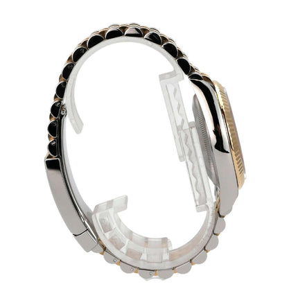 Rolex Datejust 36 Oystersteel Gelbgold 126233 Weiß Jubile-Band seitliche Ansicht des Armbands