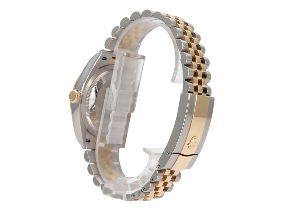 Rolex Datejust 36 Edelstahl Gelbgold 126233 mit Jubilé-Armband und Faltschließe, edles Design.