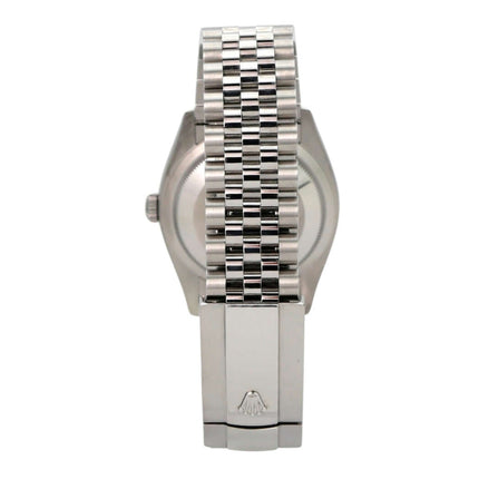 Rolex Datejust 36 Oystersteel Weißgold 126234 Blau Jubile-Band mit Edelstahlgehäuse und Faltschließe