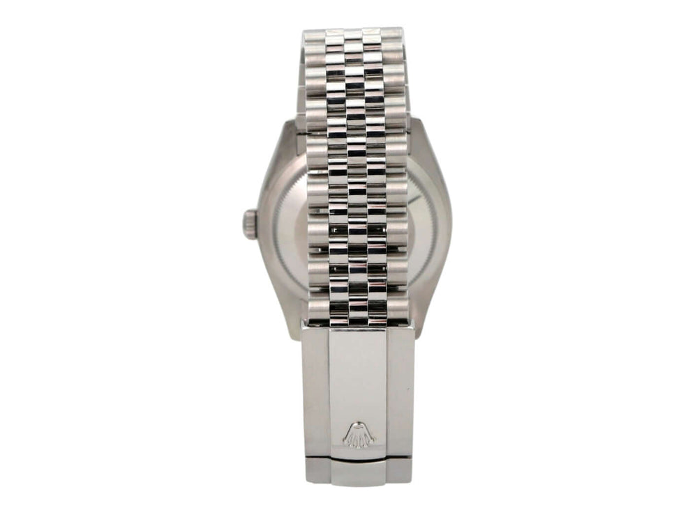 Rolex Datejust 36 Oystersteel Weißgold 126234 Blau Jubile-Band mit Edelstahlgehäuse und Faltschließe