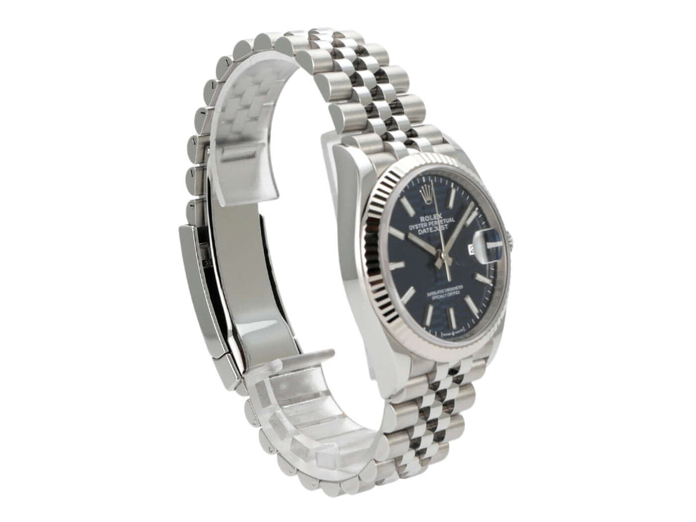 Rolex Datejust 36 in Edelstahl mit Jubilé-Armband und schwarzem Zifferblatt, Modell 126234.