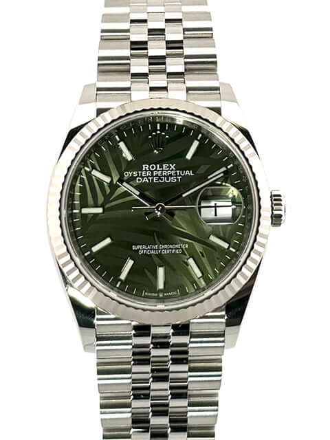Rolex Datejust 36 Oystersteel White Gold 126234 Olive Green