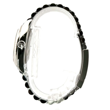 Rolex Datejust 36 Oystersteel Weißgold 126234 Seitenansicht Edelstahlgehäuse und Jubile-Band