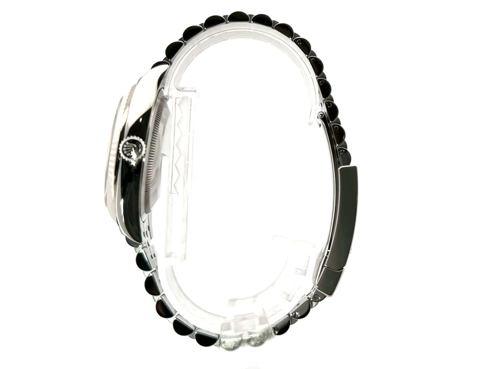 Rolex Datejust 36 Oystersteel Weißgold 126234 Seitenansicht Edelstahlgehäuse und Jubile-Band