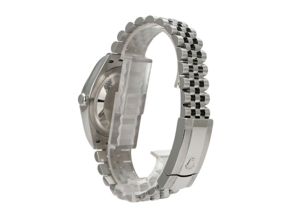 Rolex Datejust 36 mit Jubile Edelstahlband und Faltschließe, Ansicht von der Seite