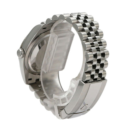 Rolex Datejust 36 mit Jubile Edelstahlarmband und Faltschließe, Ref. 126234, detailreiche Ansicht der Rückseite.