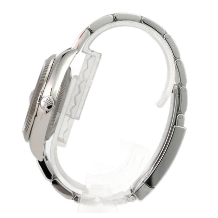 Rolex Datejust 36 Oystersteel Weißgold 126234 Pink Römisch Diamant Seitenansicht mit Weißgoldlünette