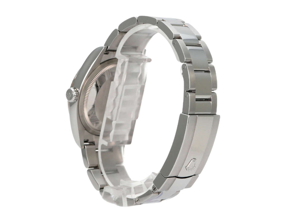 Rolex Datejust 36 Oystersteel Weißgold 126234 Schwarz Diamant, Edelstahlarmband und Gehäuse