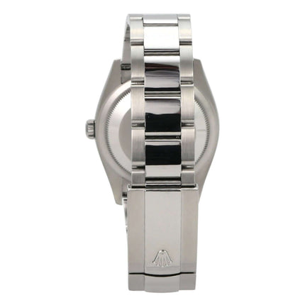 Rolex Datejust 36 Oystersteel Weißgold 126234 Silber Jubile-Band, Rückansicht mit Edelstahlarmband