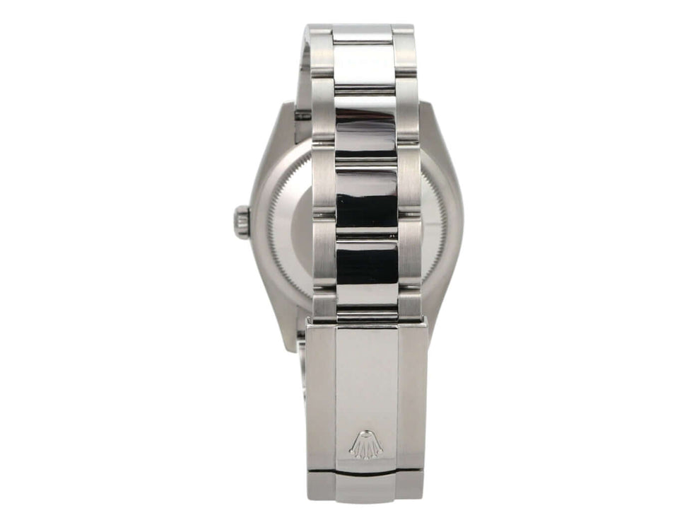 Rolex Datejust 36 Oystersteel Weißgold 126234 Silber Jubile-Band, Rückansicht mit Edelstahlarmband