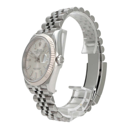 Rolex Datejust 36 in Edelstahl und Weißgold mit silbernem Zifferblatt und Jubile-Band, Modell 126234