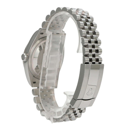 Rolex Datejust 36 Oystersteel Weißgold 126234 Silber R Diamant Jubile-Band, Rückansicht mit Jubile-Band