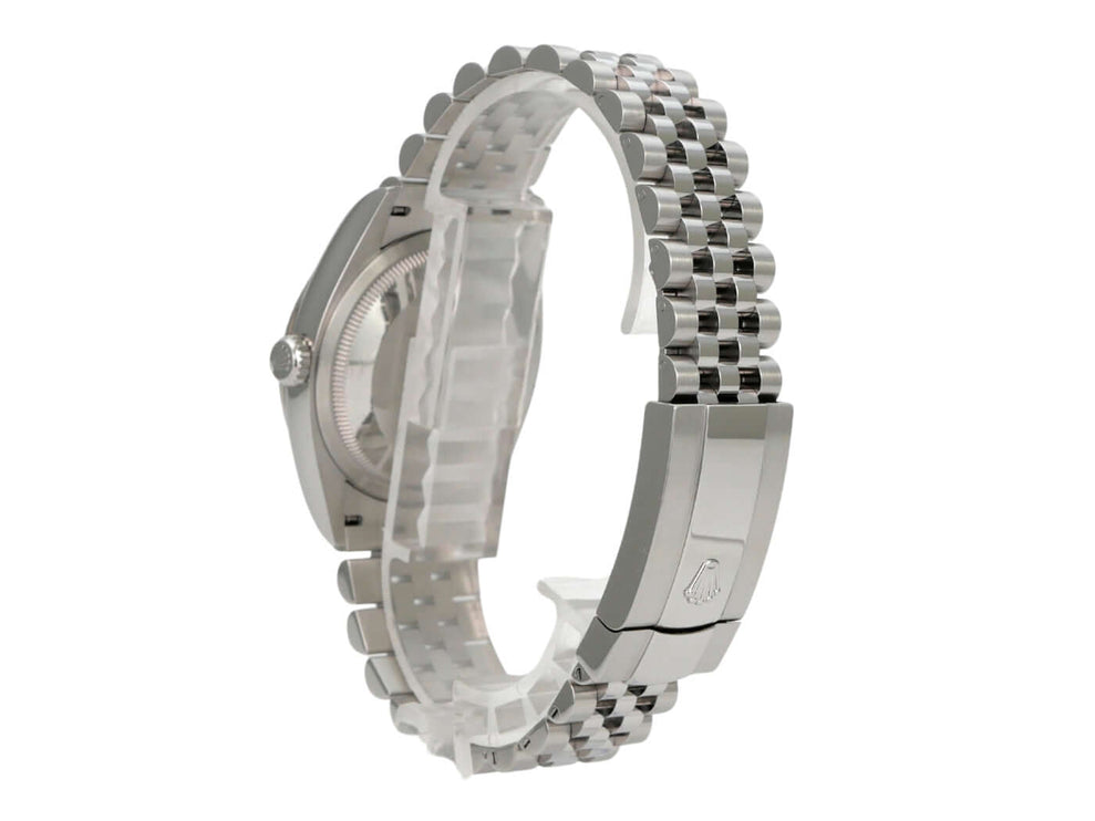 Rolex Datejust 36 Oystersteel Weißgold 126234 Silber R Diamant Jubile-Band, Rückansicht mit Jubile-Band