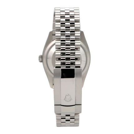 Rolex Datejust 36 Oystersteel Weißgold 126234 Silber R Diamant Jubile-Band, Rückseite mit Jubile-Band