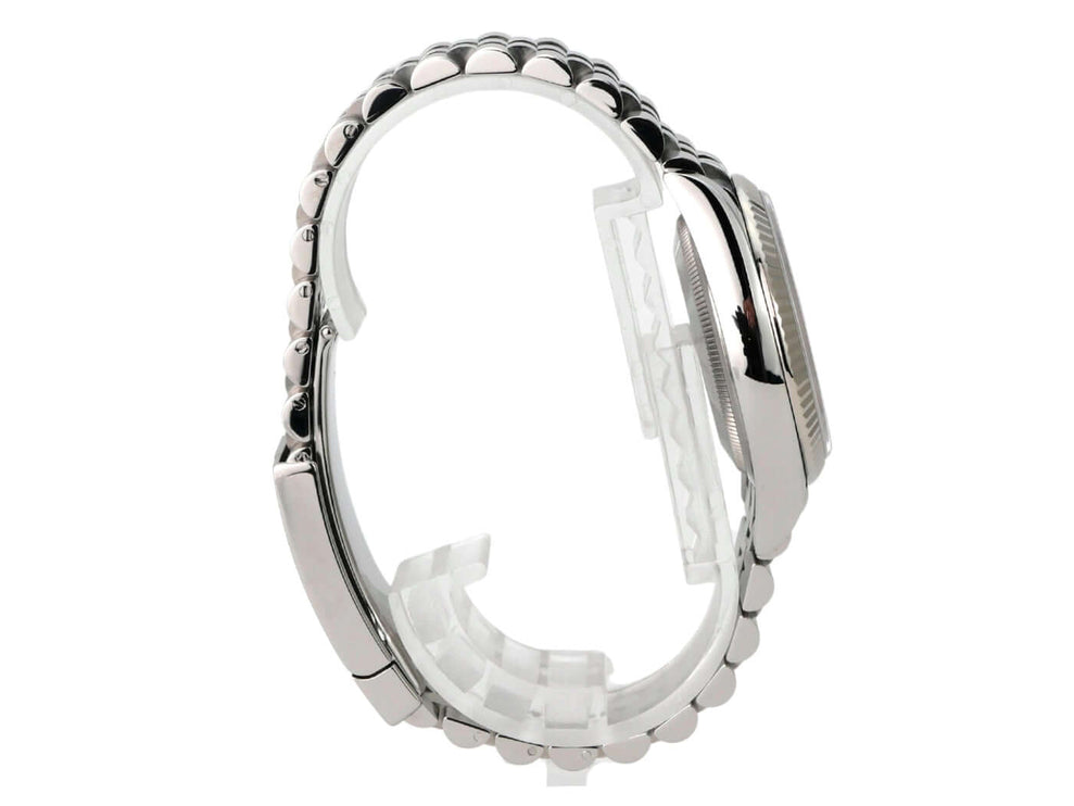 Rolex Datejust 36 Oystersteel Weißgold 126234 Weiß R Jubile seitliche Ansicht des Armbands.