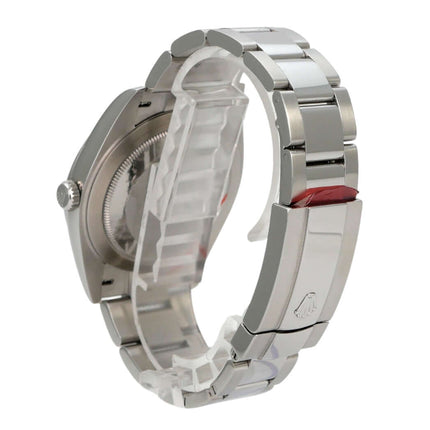 Rolex Datejust 41 Edelstahl 126300 Blau Index, Oyster-Band, Edelstahl, Rückansicht