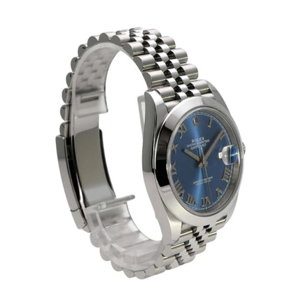 Rolex Datejust 41 aus Oystersteel mit blauem Zifferblatt und Jubileeband, Ref. 126300.