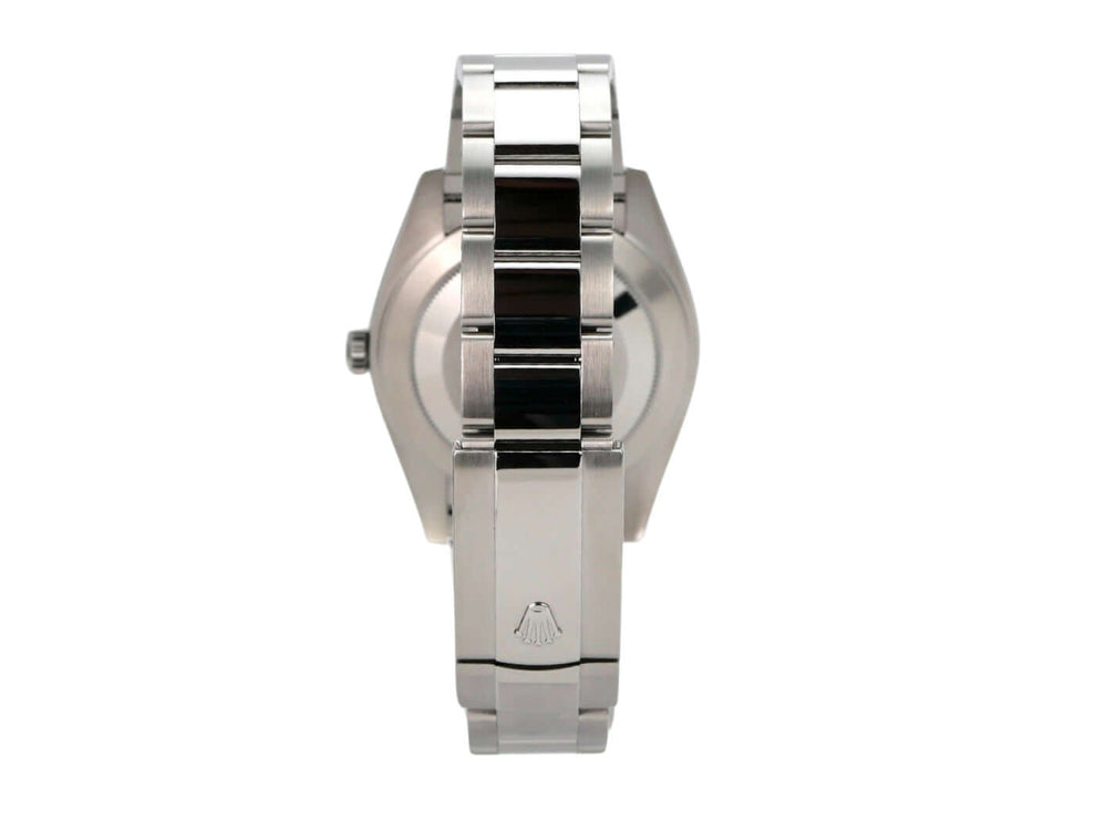 Rolex Datejust 41 Edelstahl 126300 Rhodium Rückansicht des Armbands und Gehäuses