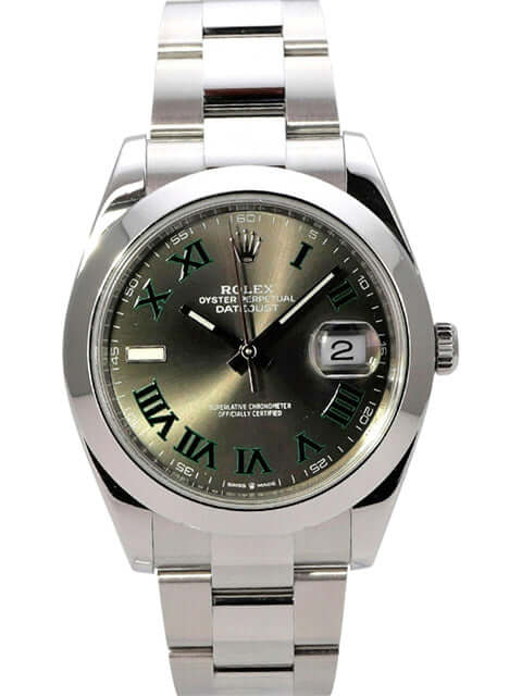 Rolex Datejust 41 Edelstahl 126300 Rhodium Römisch mit Oyster-Band und Datumsanzeige