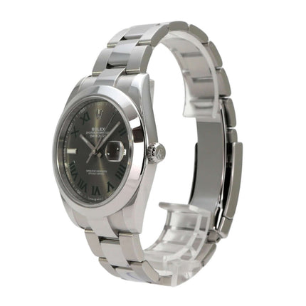 Rolex Datejust 41 Edelstahl 126300 Rhodium Römisch mit Oyster-Band und römischem Zifferblatt