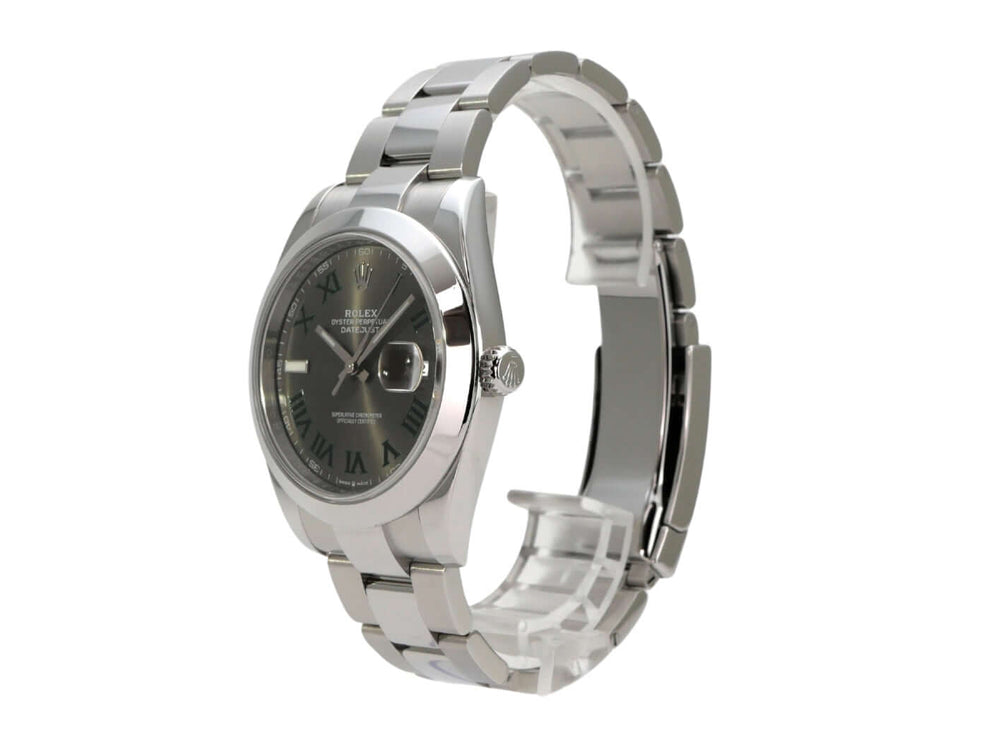 Rolex Datejust 41 Edelstahl 126300 Rhodium Römisch mit Oyster-Band und römischem Zifferblatt