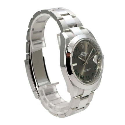Rolex Datejust 41 Edelstahl 126300 Rhodium Römisch, Edelstahlgehäuse und Oyster-Band, 41 mm