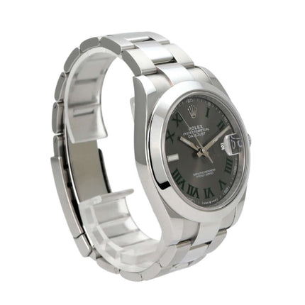 Rolex Datejust 41 Edelstahl 126300 Rhodium Römisch mit rhodiumfarbenem Zifferblatt und römischen Ziffern