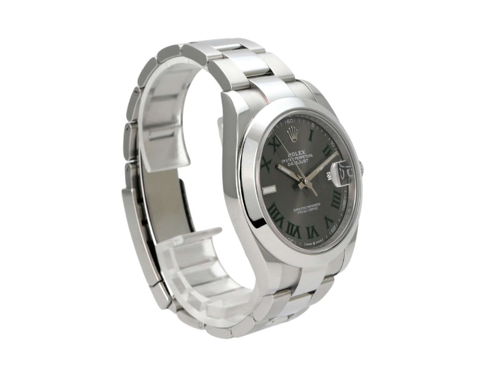Rolex Datejust 41 Edelstahl 126300 Rhodium Römisch mit rhodiumfarbenem Zifferblatt und römischen Ziffern