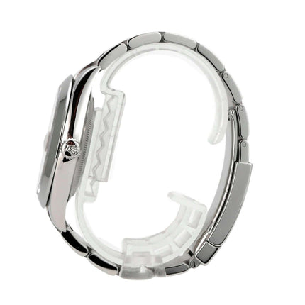 Rolex Datejust 41 Edelstahl 126300 Rhodium Römisch seitlicher Blick auf Armband und Gehäuse.