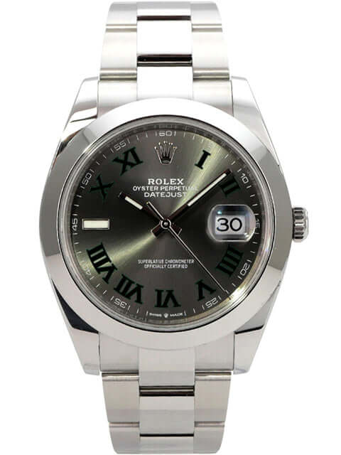 Rolex Datejust 41 Edelstahl 126300 Rhodium Römisch, 41 mm, Oyster-Band, Datumsanzeige