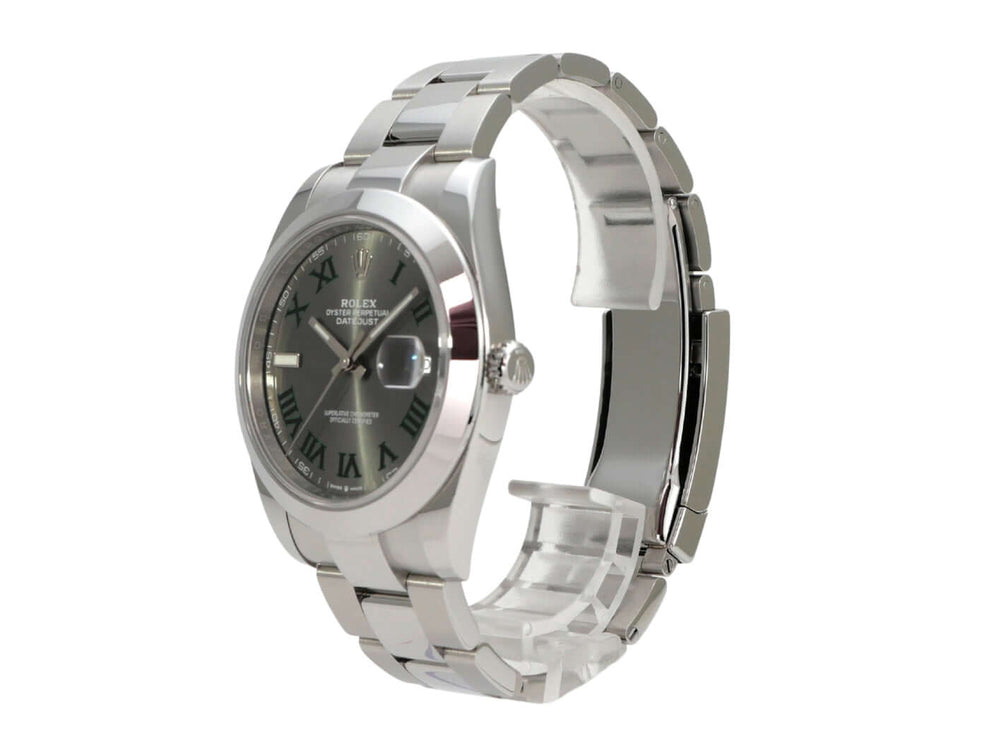 Rolex Datejust 41 Edelstahl 126300 Rhodium Römisch mit Oyster-Band und römischem Zifferblatt