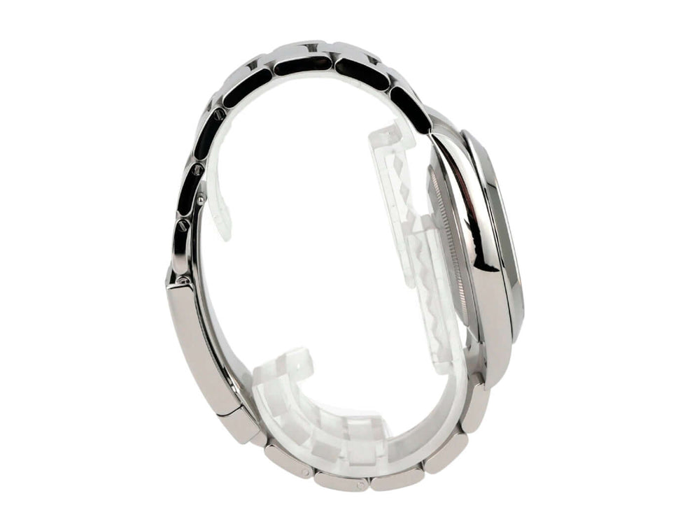 Rolex Datejust 41 Edelstahl 126300 Rhodium Römisch seitliche Ansicht mit Oyster-Band und poliertem Edelstahl.