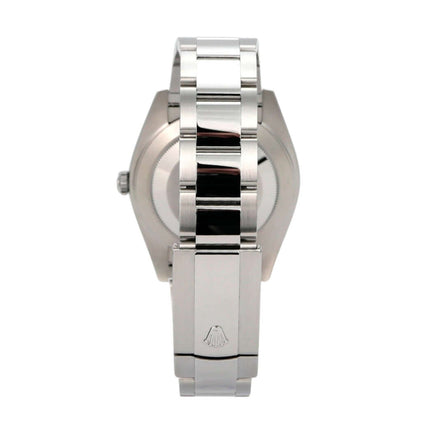 Rolex Datejust 41 Edelstahl 126300 Rhodium Römisch - Ansicht von hinten, Edelstahl-Oyster-Band in polierter und satinierter Ausführung.