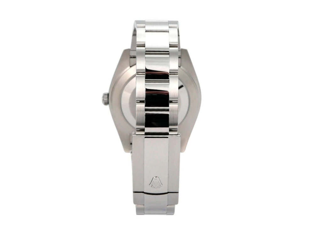 Rolex Datejust 41 Edelstahl 126300 Rhodium Römisch - Ansicht von hinten, Edelstahl-Oyster-Band in polierter und satinierter Ausführung.