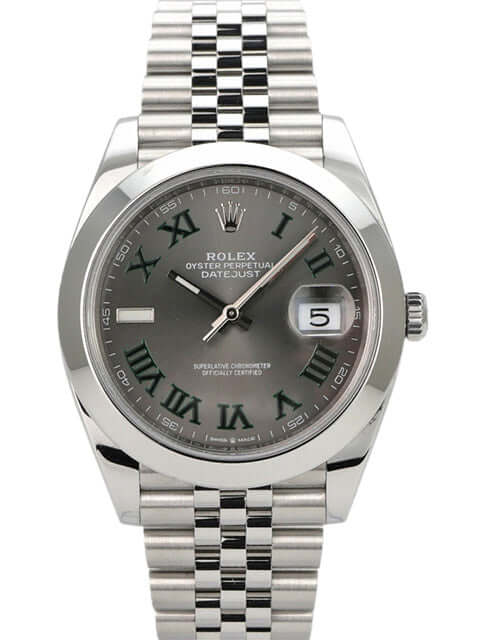 Rolex Datejust 41 Edelstahl 126300 Rhodium Römisch Jubile-Band, 41 mm Edelstahl, rhodiumfarbenes Zifferblatt