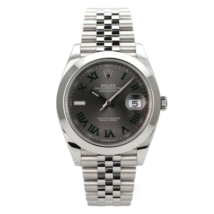 Rolex Datejust 41 Edelstahl 126300 Rhodium Römisch Jubile-Band, luxuriöse Herrenuhr mit Datumsanzeige