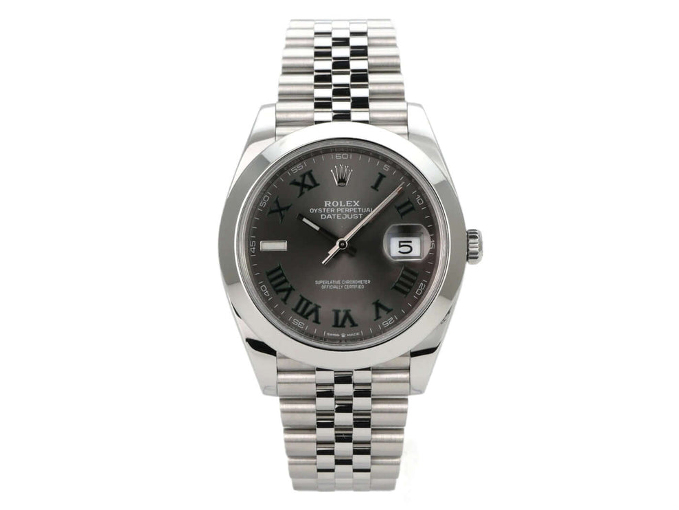 Rolex Datejust 41 Edelstahl 126300 Rhodium Römisch Jubile-Band, luxuriöse Herrenuhr mit Datumsanzeige
