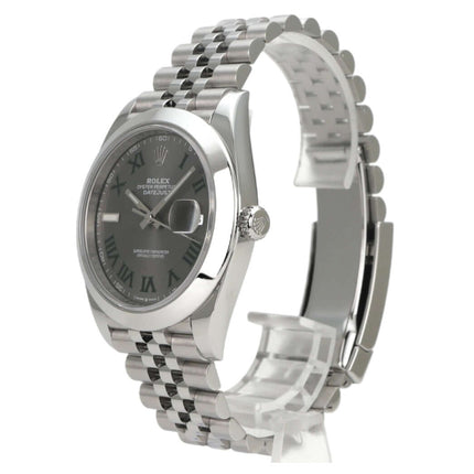 Rolex Datejust 41 Edelstahl 126300 Rhodium Römisch Jubile-Band, Edelstahlarmband und Automatikwerk