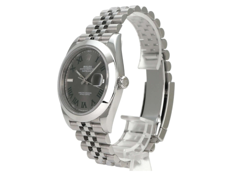 Rolex Datejust 41 Edelstahl 126300 Rhodium Römisch Jubile-Band, Edelstahlarmband und Automatikwerk