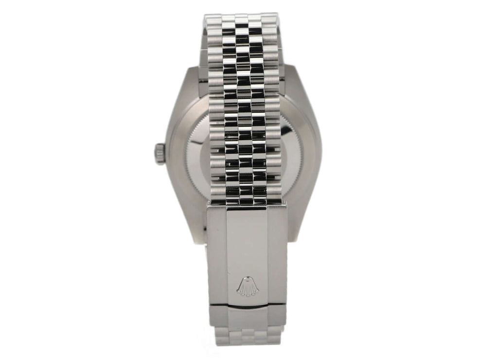 Rolex Datejust 41 Edelstahl 126300 Rhodium Römisch Jubile-Band, Rückansicht mit Edelstahlarmband